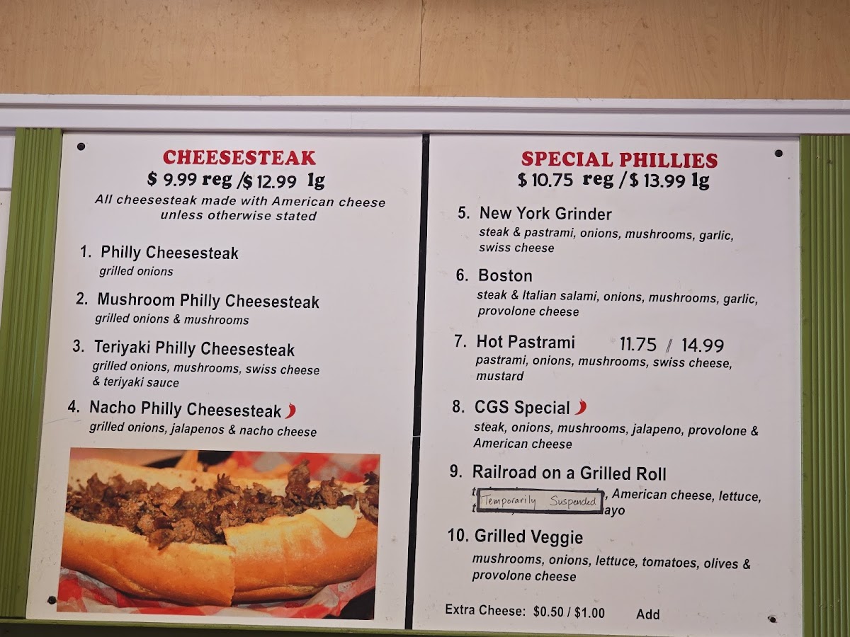 Menu Cheesesteak & Grill Stop-1