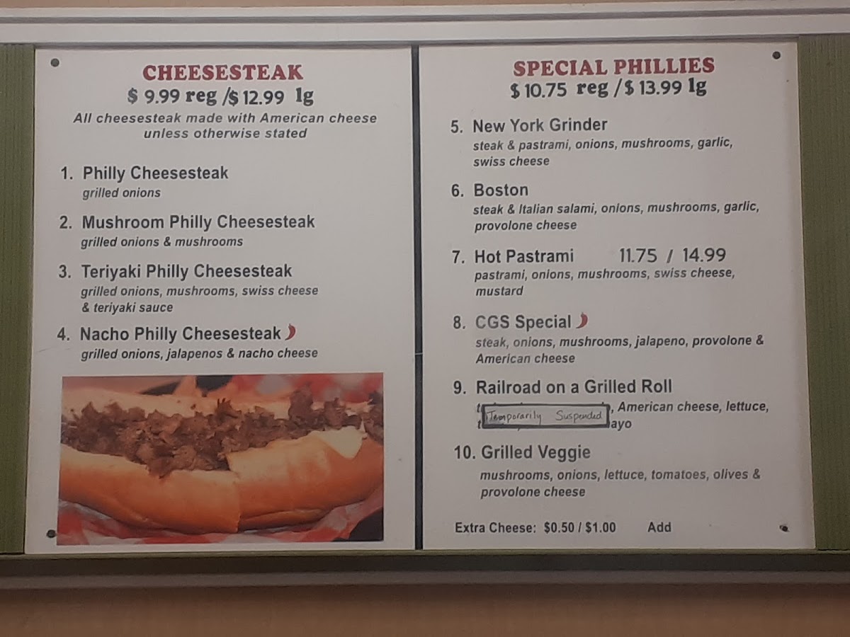 Menu Cheesesteak & Grill Stop-6