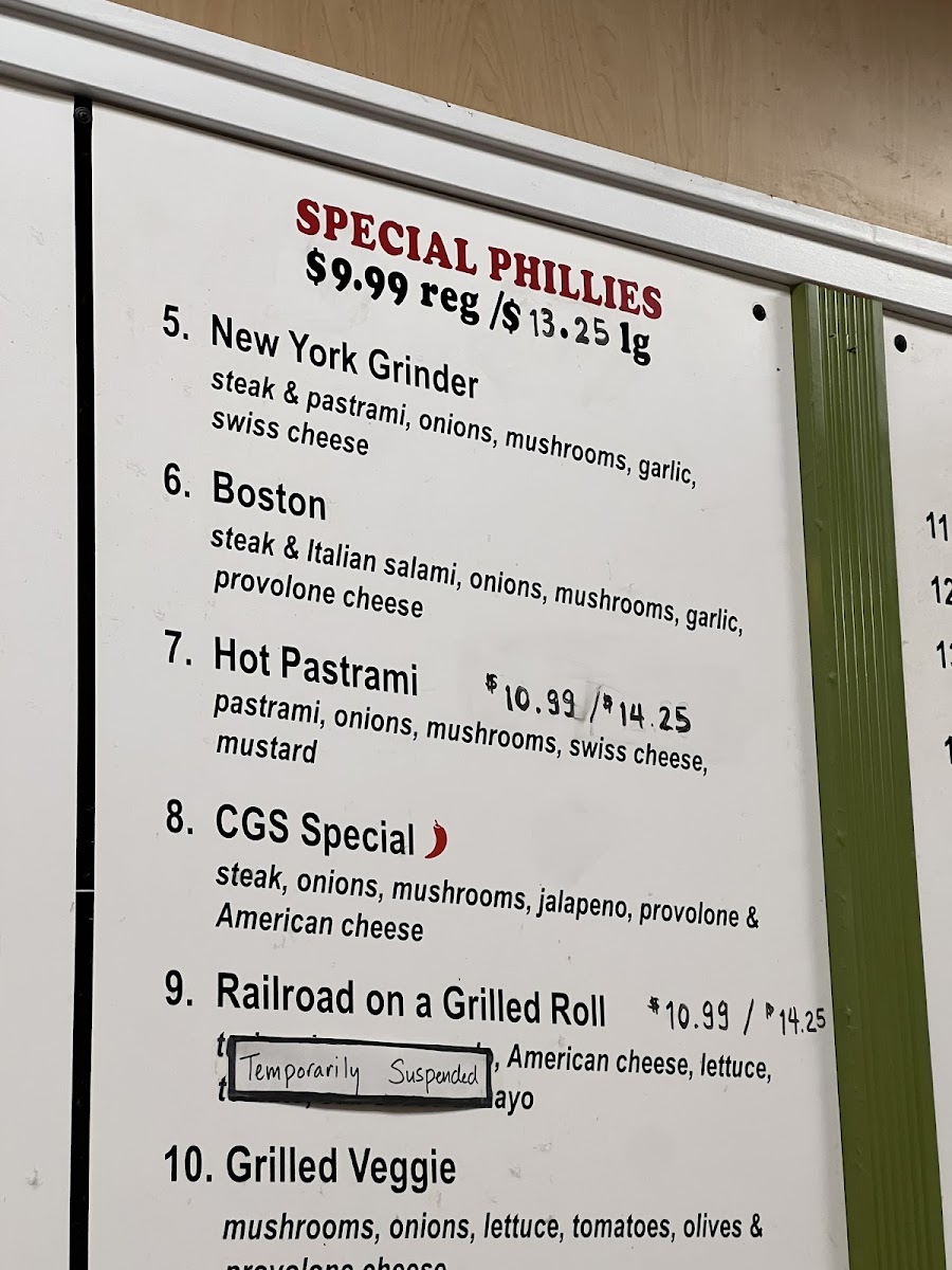 Menu Cheesesteak & Grill Stop-8